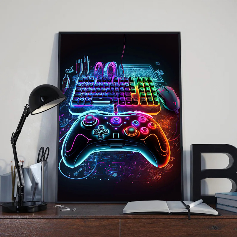 Modern Neon Pop Tarzı Oyun Duv - Esports Gaming Youtube incelemesi ve fiyatı