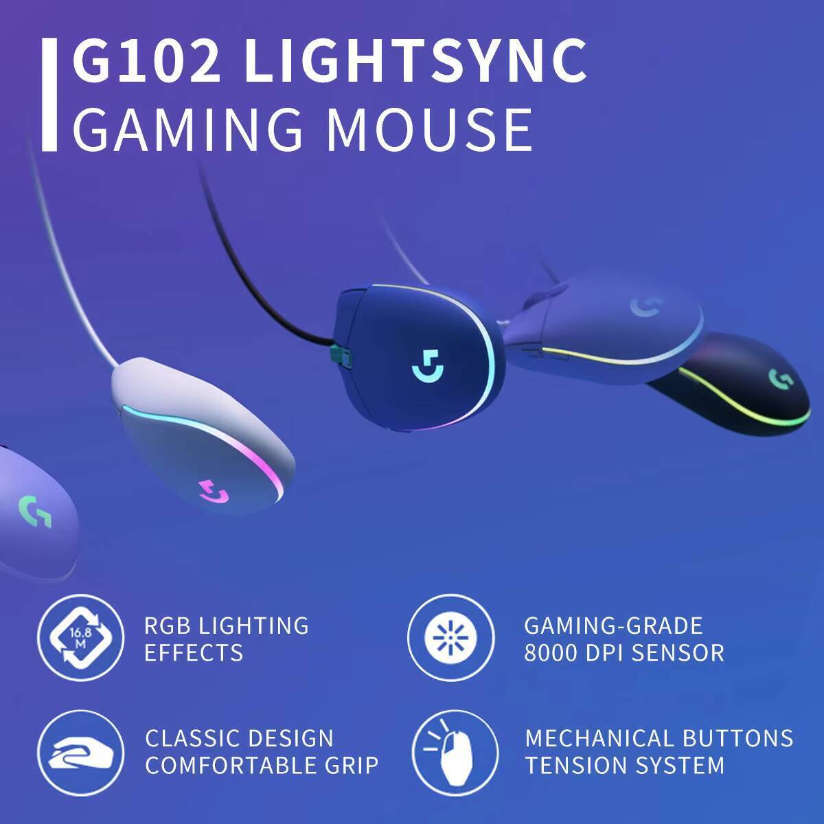 Logitech G102 Kablolu Oyuncu M - Esports Gaming Tournaments incelemesi ve fiyatı