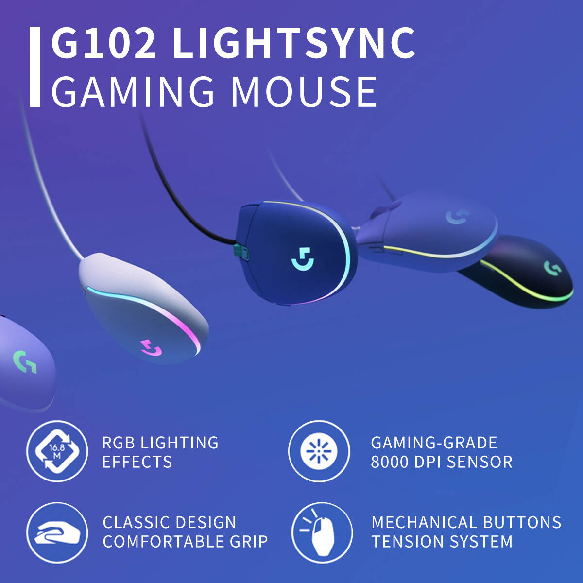 Logitech G102 Kablolu Oyun Mou - Esports Gaming Tournaments incelemesi ve fiyatı